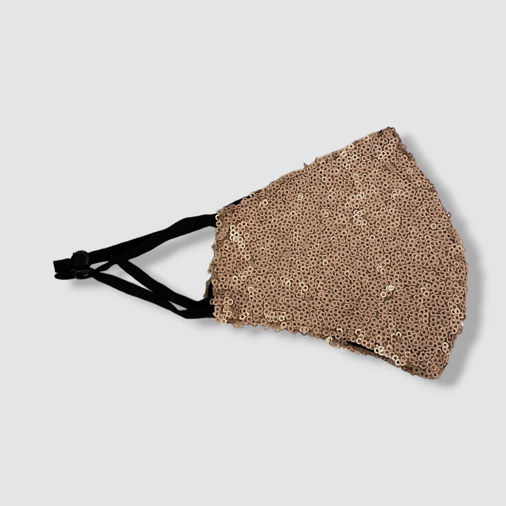 $40 Maskela Women's Pink Adjustable Sequin Mask