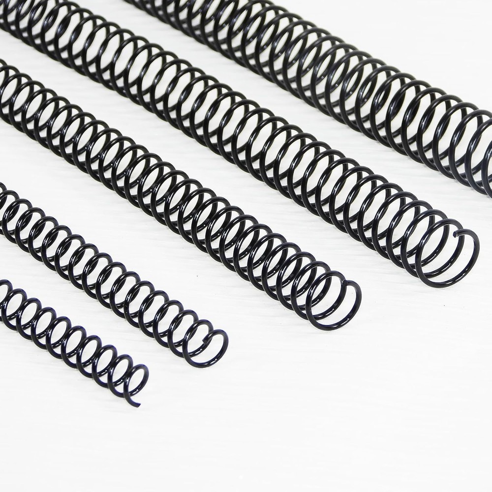 High-Volume Black Binding Coils Pack – 125 Mixed Sizes for Document Organization