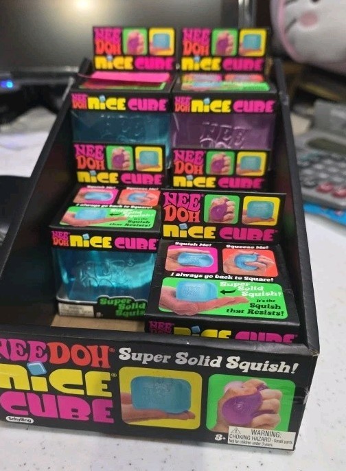 NeeDoh Nice Cube - Super Solid Squish! (CASE) - 8 Brand New Cubes TikTok Viral