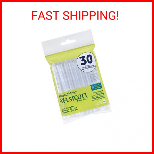 Westcott 16837 Premium All-Temperature Mini Glue Sticks for Hot Glue Gun, 30 Pac