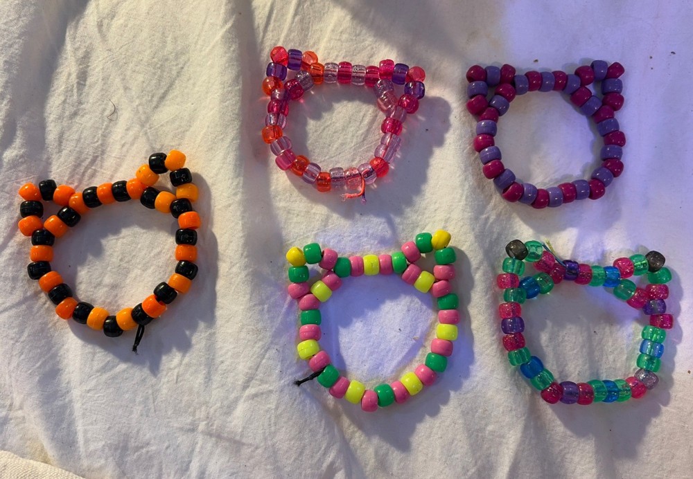 5 Random Cat Kandi Bracelets