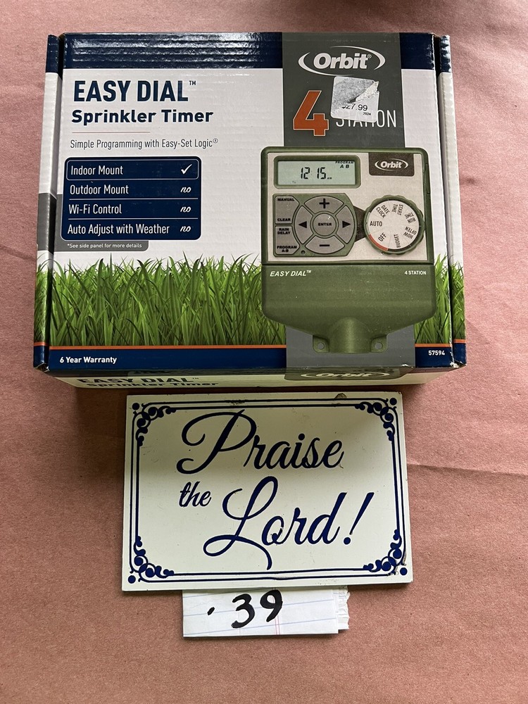 Orbit 57894 Easy-set Logic 4-Station Indoor Sprinkler System Timer