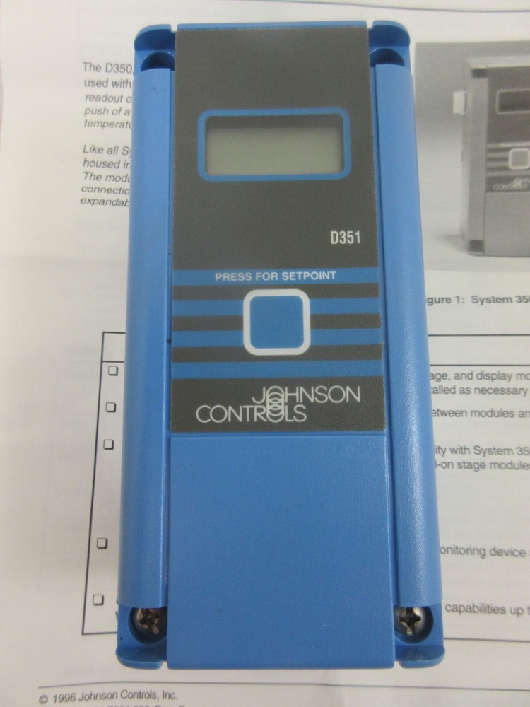 JOHNSON CONTROLS D351AA-1C HUMIDITY DISPLAY MODULE 0 TO 100% RH