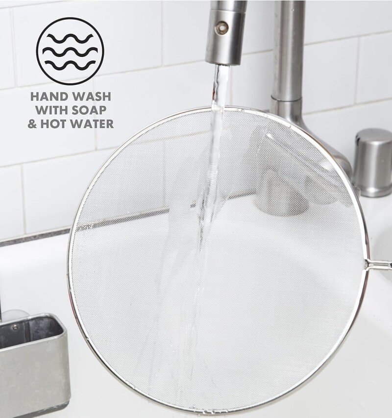 Splatter Screen for Frying Pan Stainless Steel Fine Mesh Grease Splatter Guard