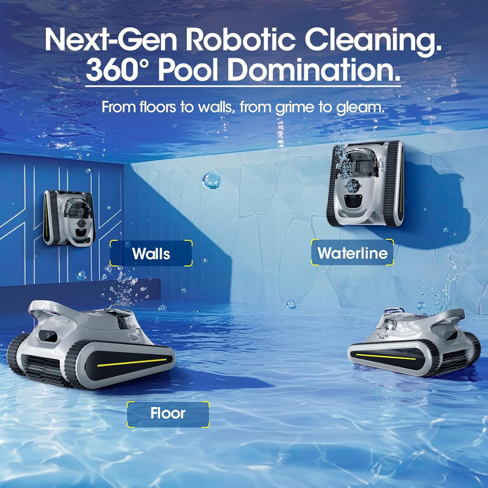 Pool Cleaner 3 Modes Automatic Pool Robot for Inground & Above-Ground Pools