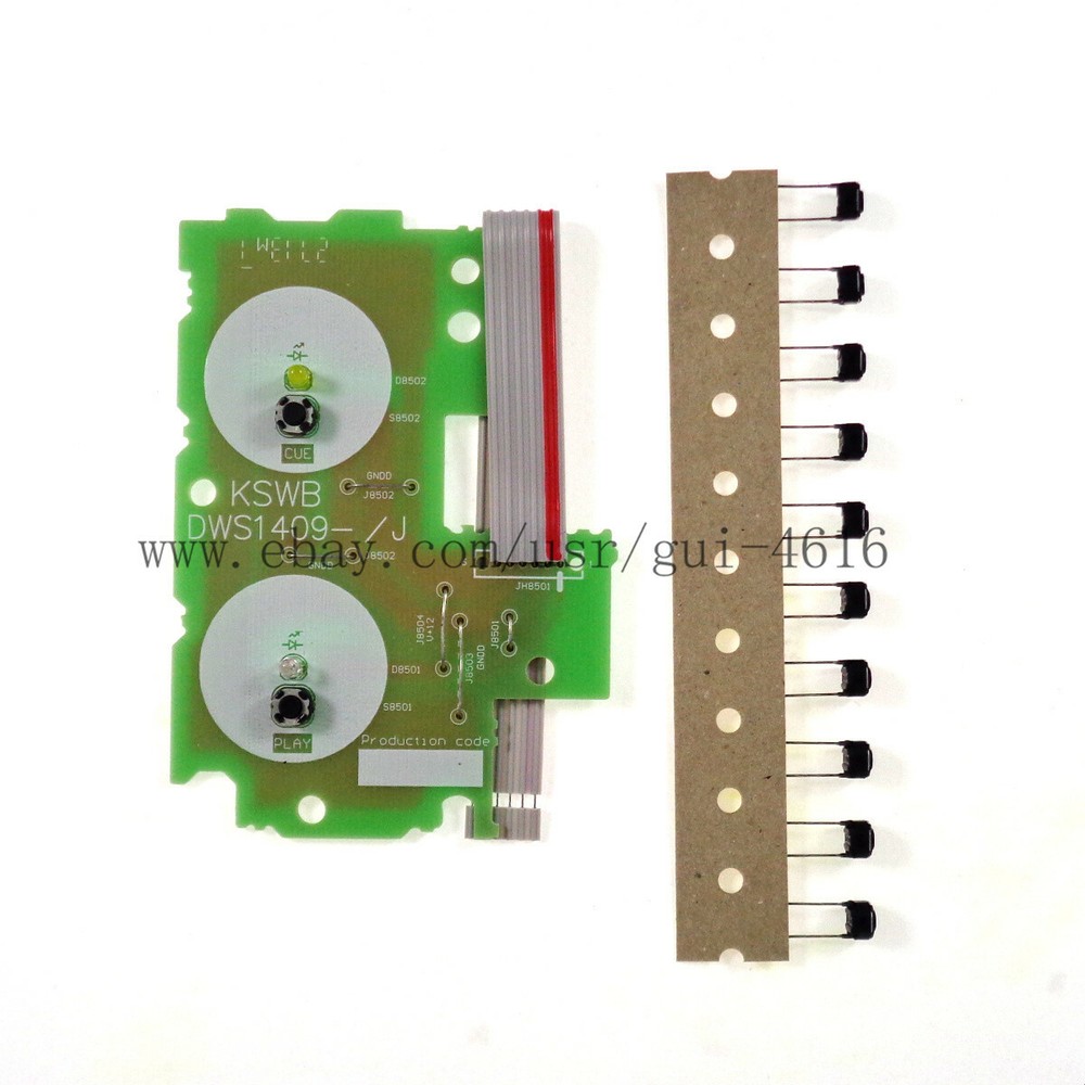 CDJ 2000 KSWB PLAY PAUSE & CUE SWITCH PCB ASSEMBLY( DWS1409) +10Pcs buttom Green
