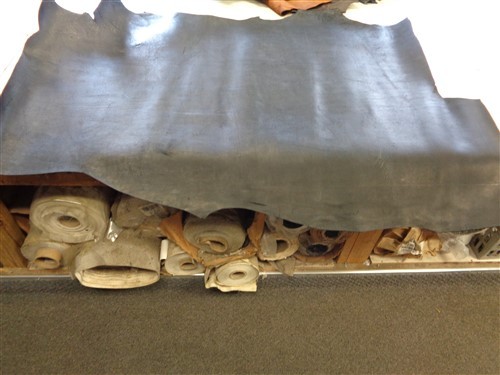 LEATHER HIDE TEXTURED BLACK 59 3/4" X 46 3/4"