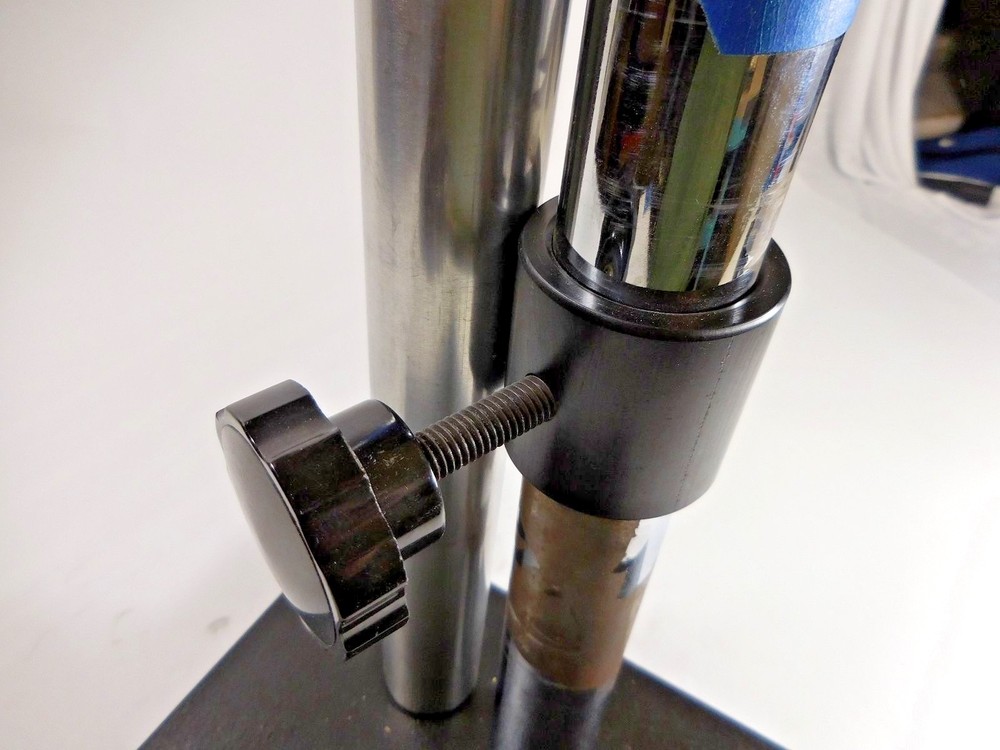 Microscope Stand Base 10x10in - Vertical 15in + Horizontal Arms + Stop Collar