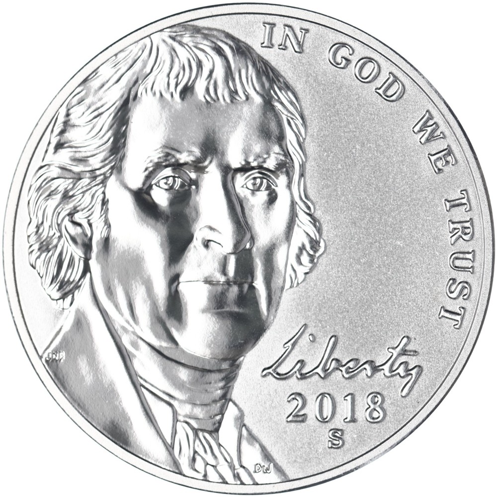 2018 S Jefferson Nickel Gem DCam Reverse Proof