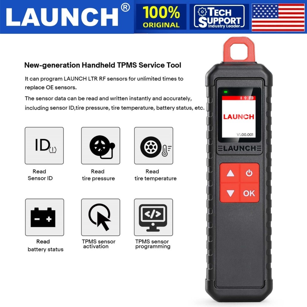LAUNCH i-TPMS Handheld TPMS Service Tool Work with X-431 Scanner or i-TPMS APP