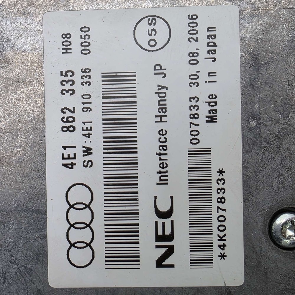 2004-2010 Audi A8 Bluetooth Interface Control Module 4E1862335