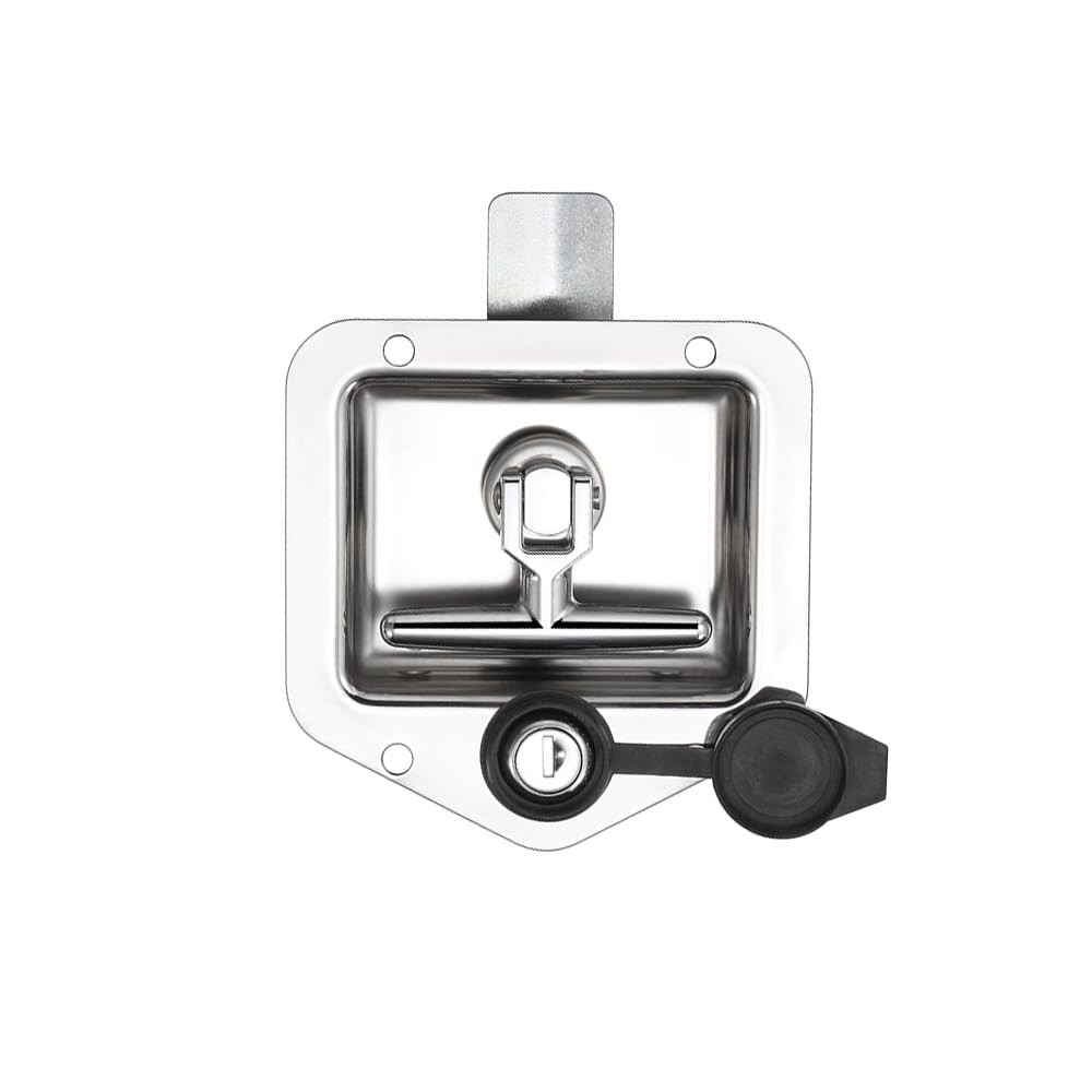 1 Pack Truck Tool Box Lock Replacement with Dust 1 pack 5/8 inch, Silver