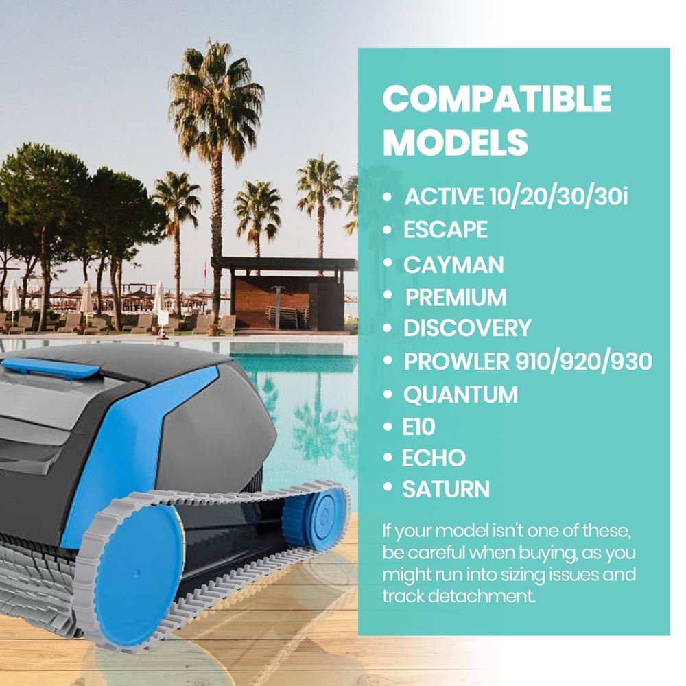 (2 Pack) Replacement Gray Tracks for Maytronics Dolphin Robotic Pool Cleaners