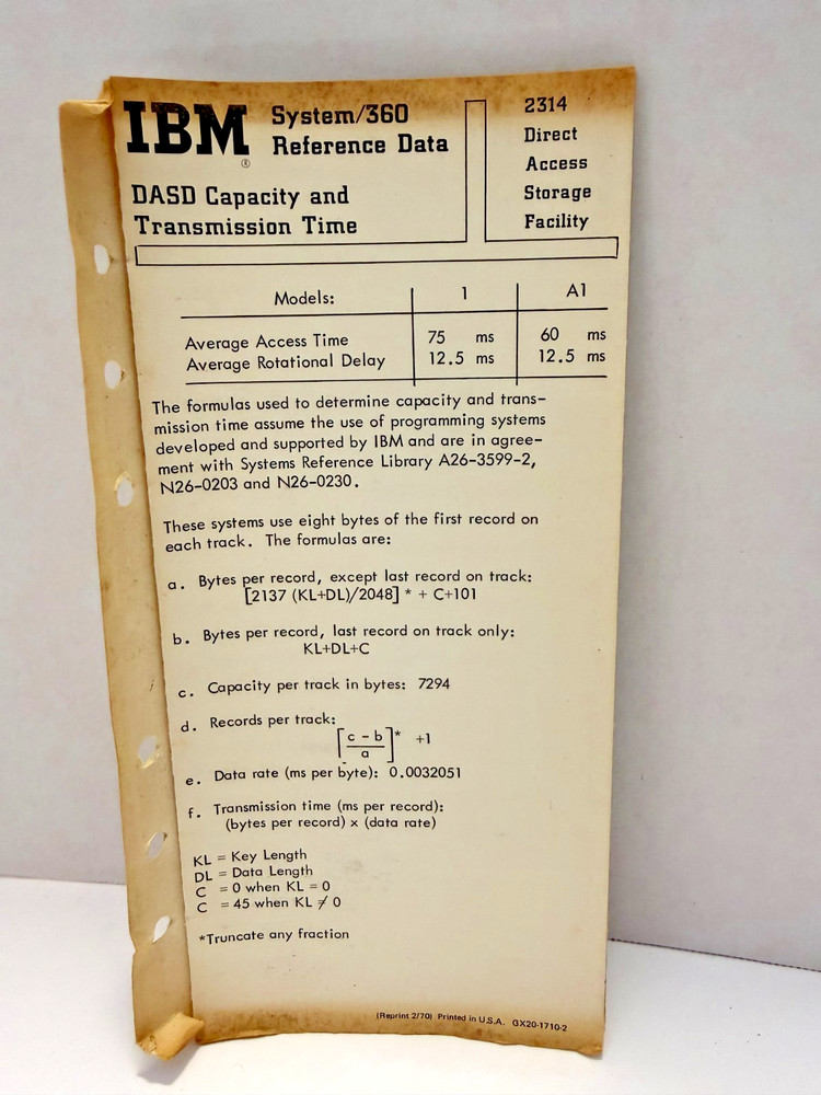 1971 IBM Field Engineering Handbook System/360 S229-3169-3 Tabs, Notes & Binder