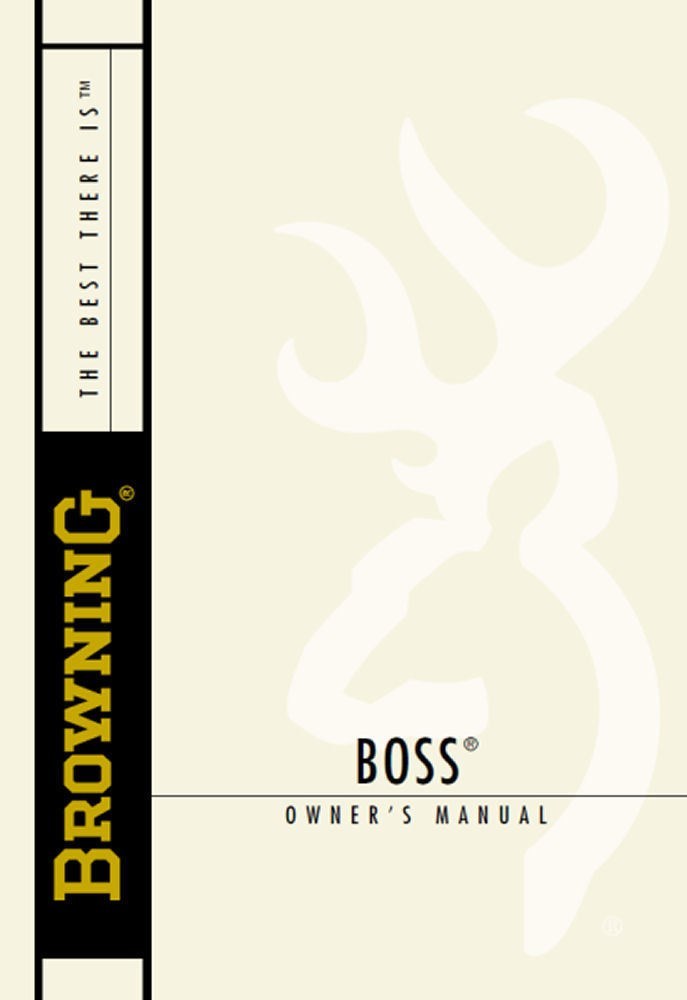 Browning BOSS Muzzel Break System Printed Owners Manual B13