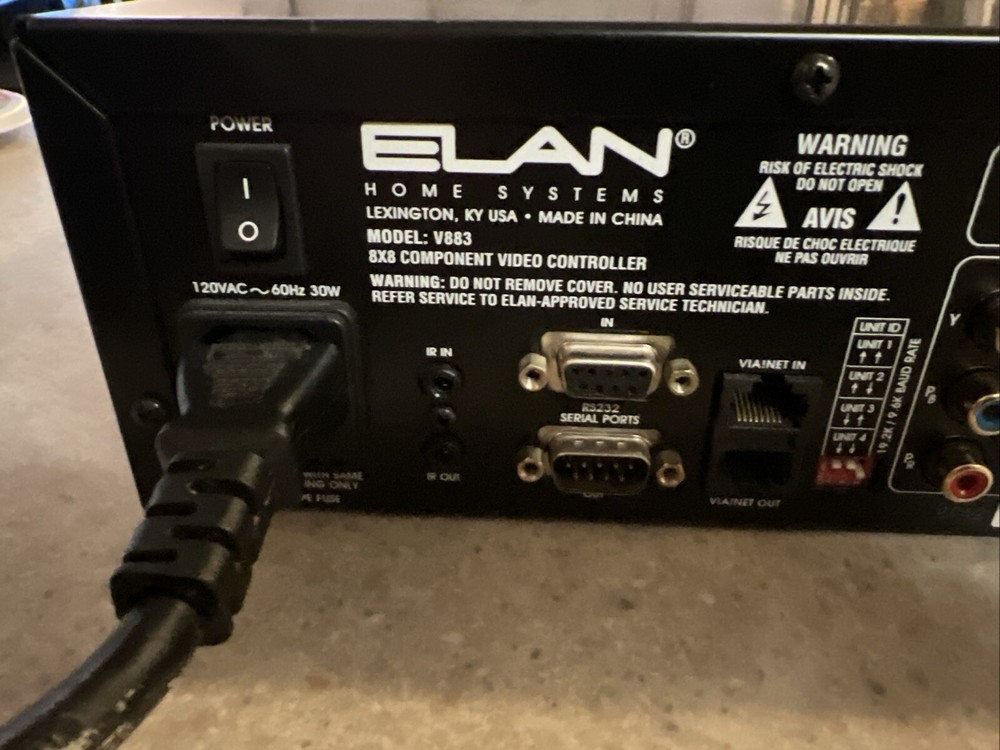 Elan V883 Component Video Matrix