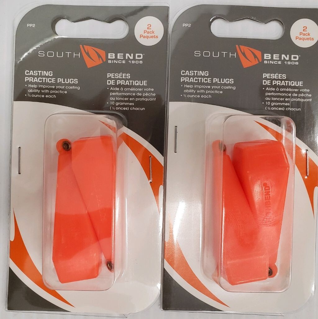 2x2 Practice Casting Plugs 3/8 ounce ea. Practice Casting Plug. HI-VIS Orange