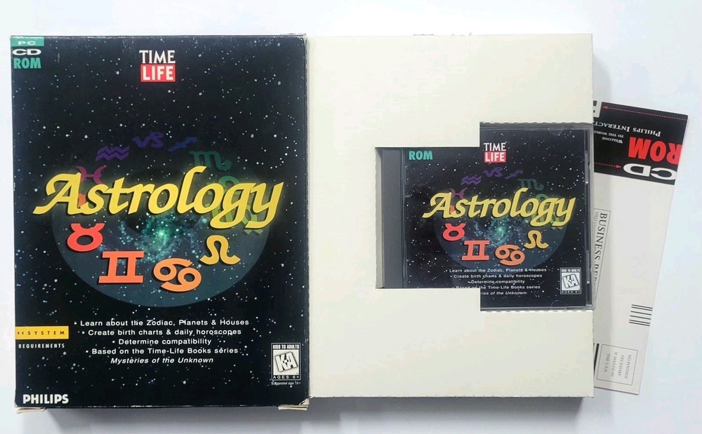 ASTROLOGY PC CD-1 Interactive Disc - Unknown Mysteries Time Life PHILLIPS Boxed