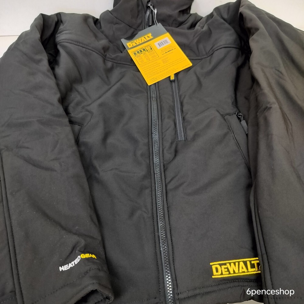 No Battery-DeWALT DCHJ060ABD1-M Heated Soft Shell Jacket