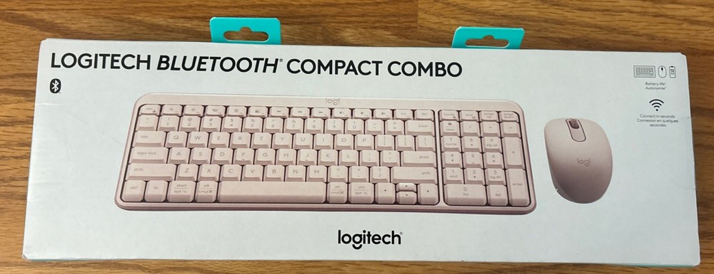 Logitech Compact Bluetooth Keyboard & Mouse Combo - Rose Pink 920-013509