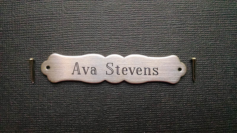 SADDLE PLATE ORNATE Small Halter Solid Nickel Silver Custom Engraved
