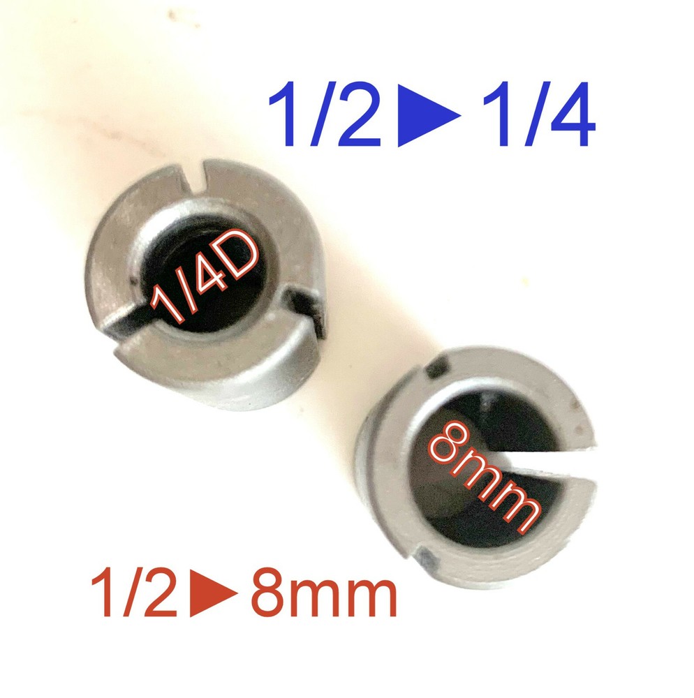 2 pc Collet Reducer Bushing for 8mm, 1/4" Router Bit GSA