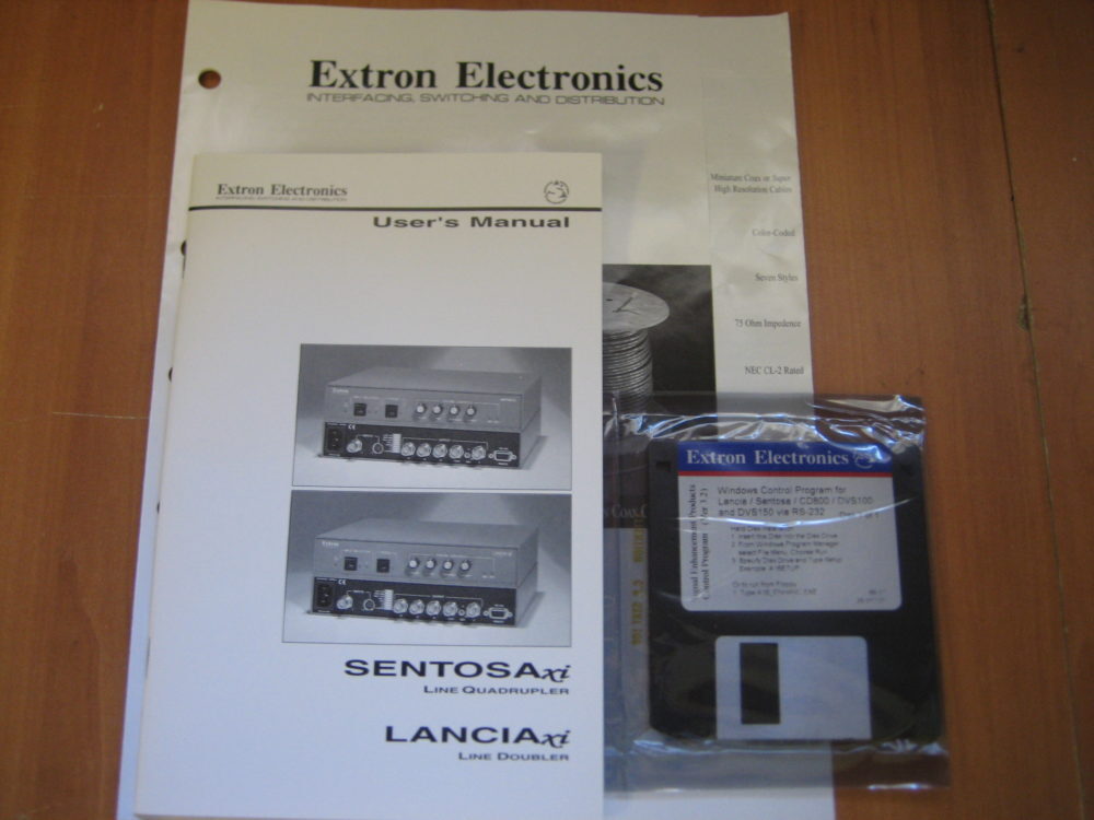 Extron Electronics Sentosa / Lancia xi User's Manual  - FREE US SHIP