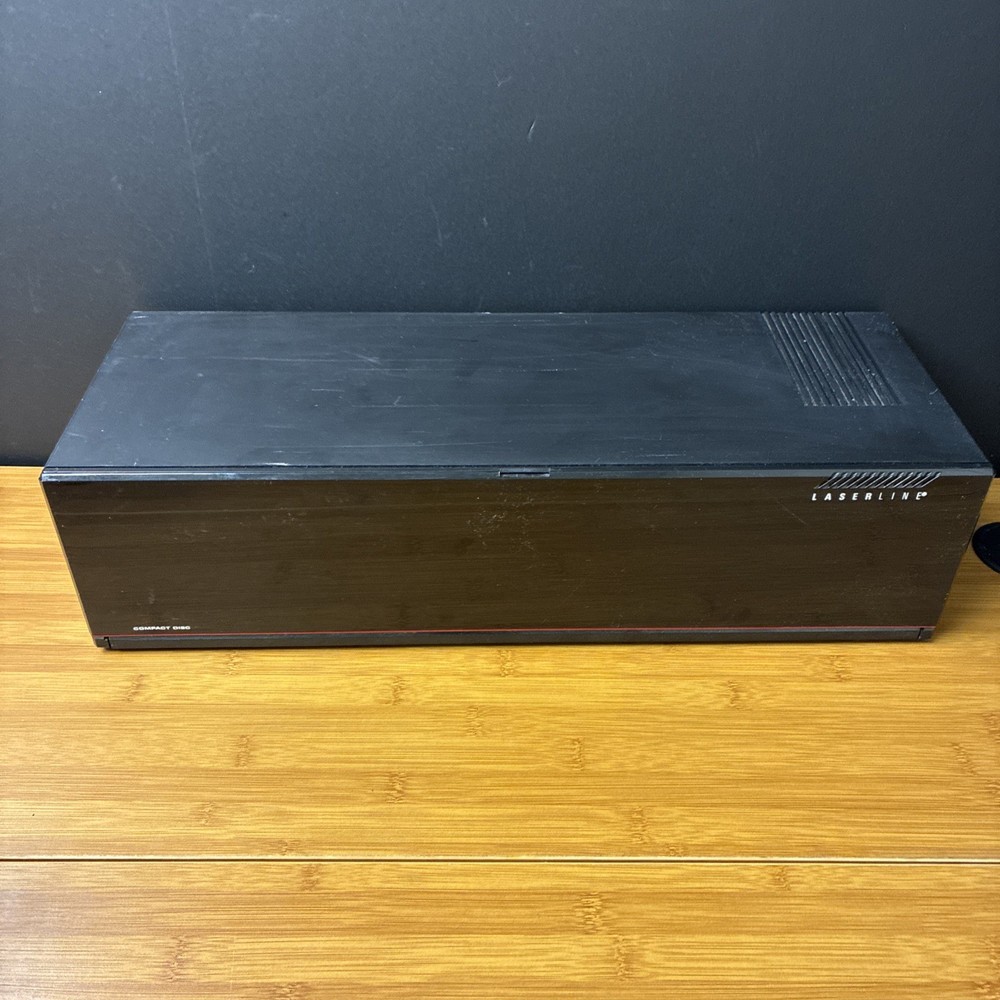 Laserline 24 CD Storage Case Compact Disc Lock & Eject Drop Down Door Black