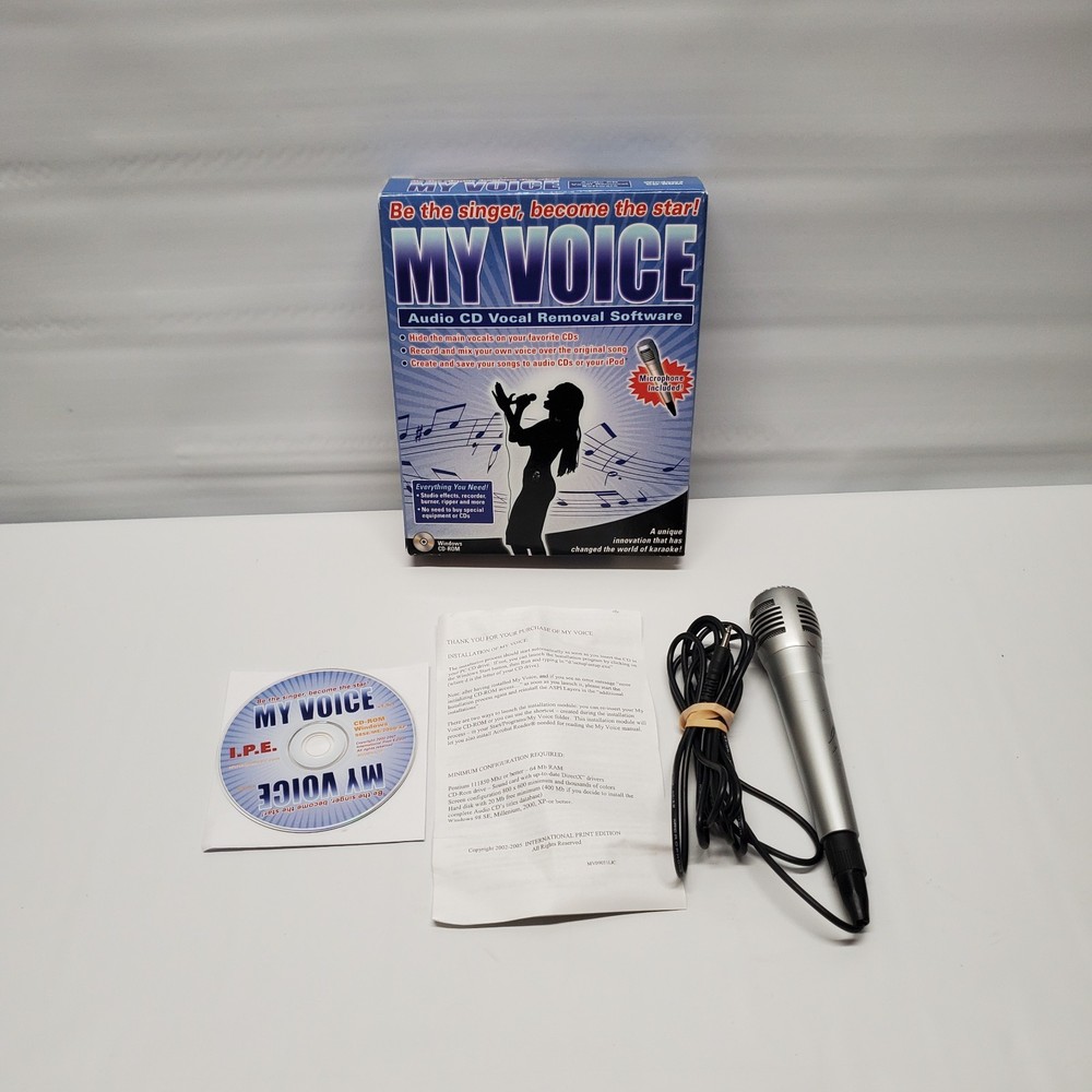 My Voice Audio CD Removal Software with Microphone Windows CD-ROM