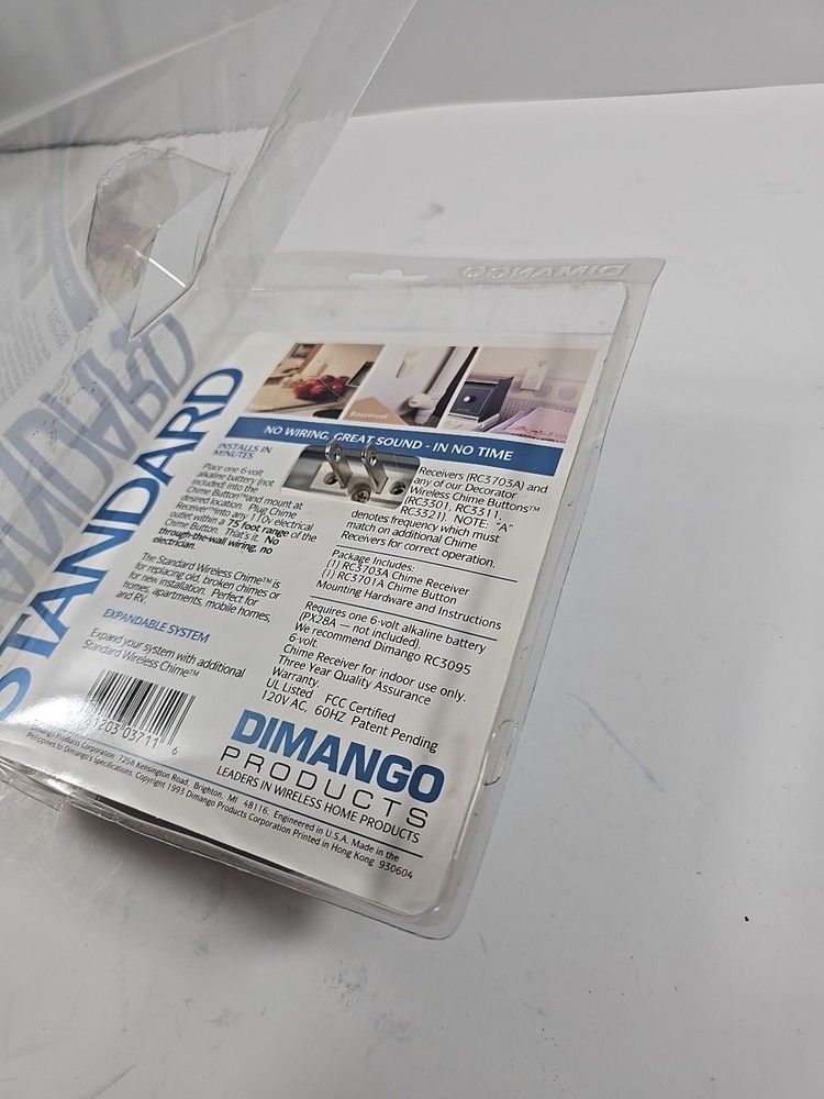 Wireless Chime Doorbell Standard RC3700A