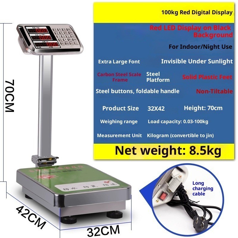 Waterproof Scale, Pricing Scale, 300kg Electronic Scale, Floor Scale
