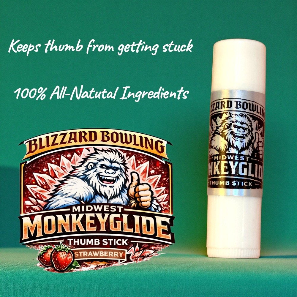 Blizzard Bowling - Midwest Monkey Glide Thumb Stick - STRAWBERRY -Smooth Release