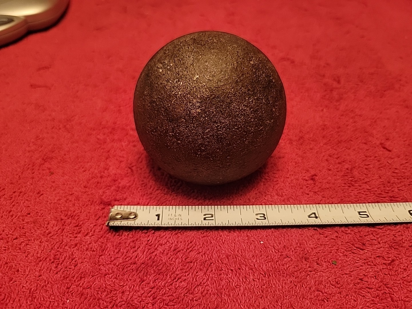 Antique Cast Iron Cannon Ball Cannonball Projectile 3" 4lb 6oz