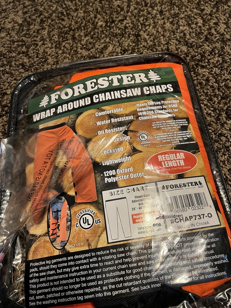 Forester Wrap Around Style Chainsaw Protective Chaps