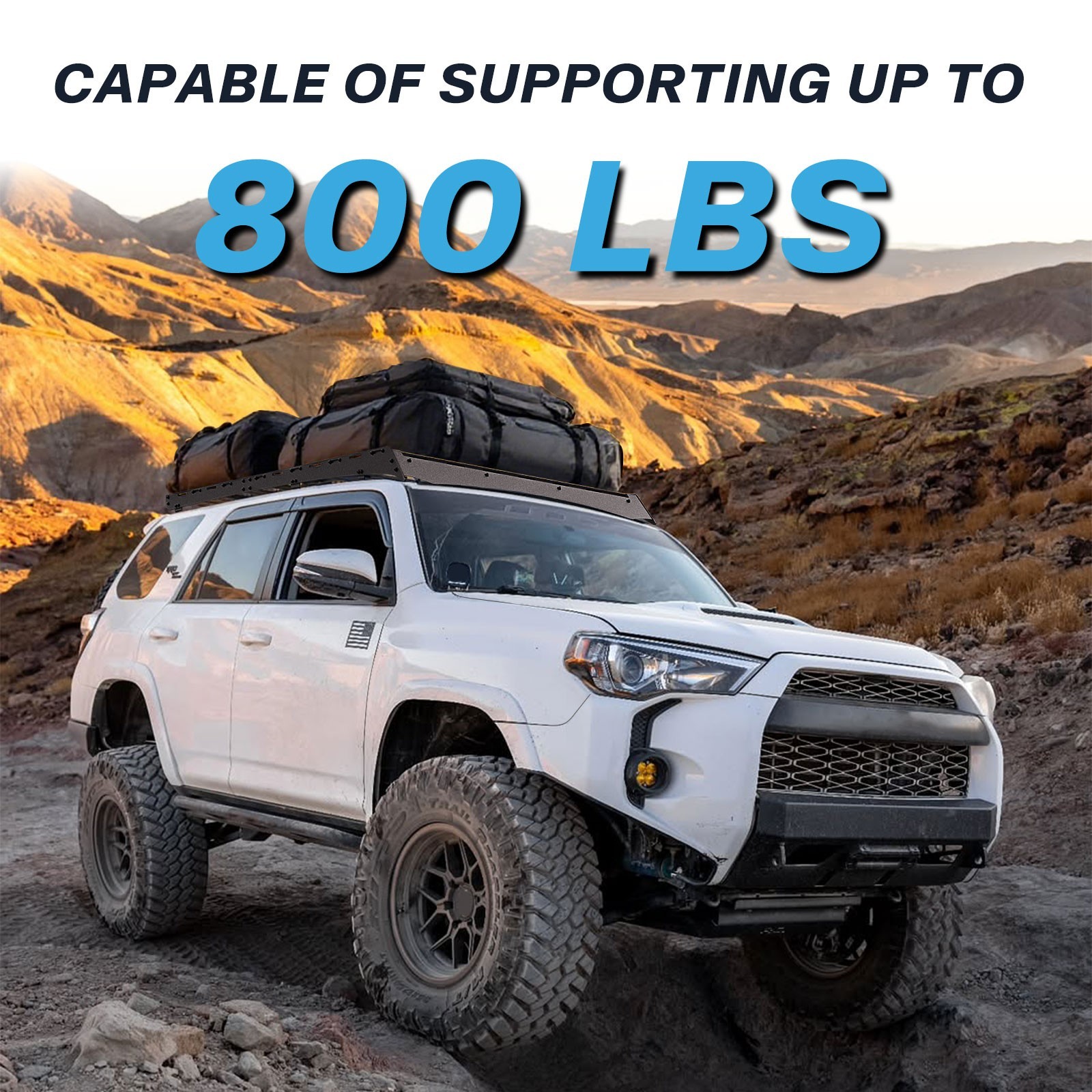 Full Size Roof Rack Cargo Basket For 2010-2024 Toyota 4Runner 5th Gen