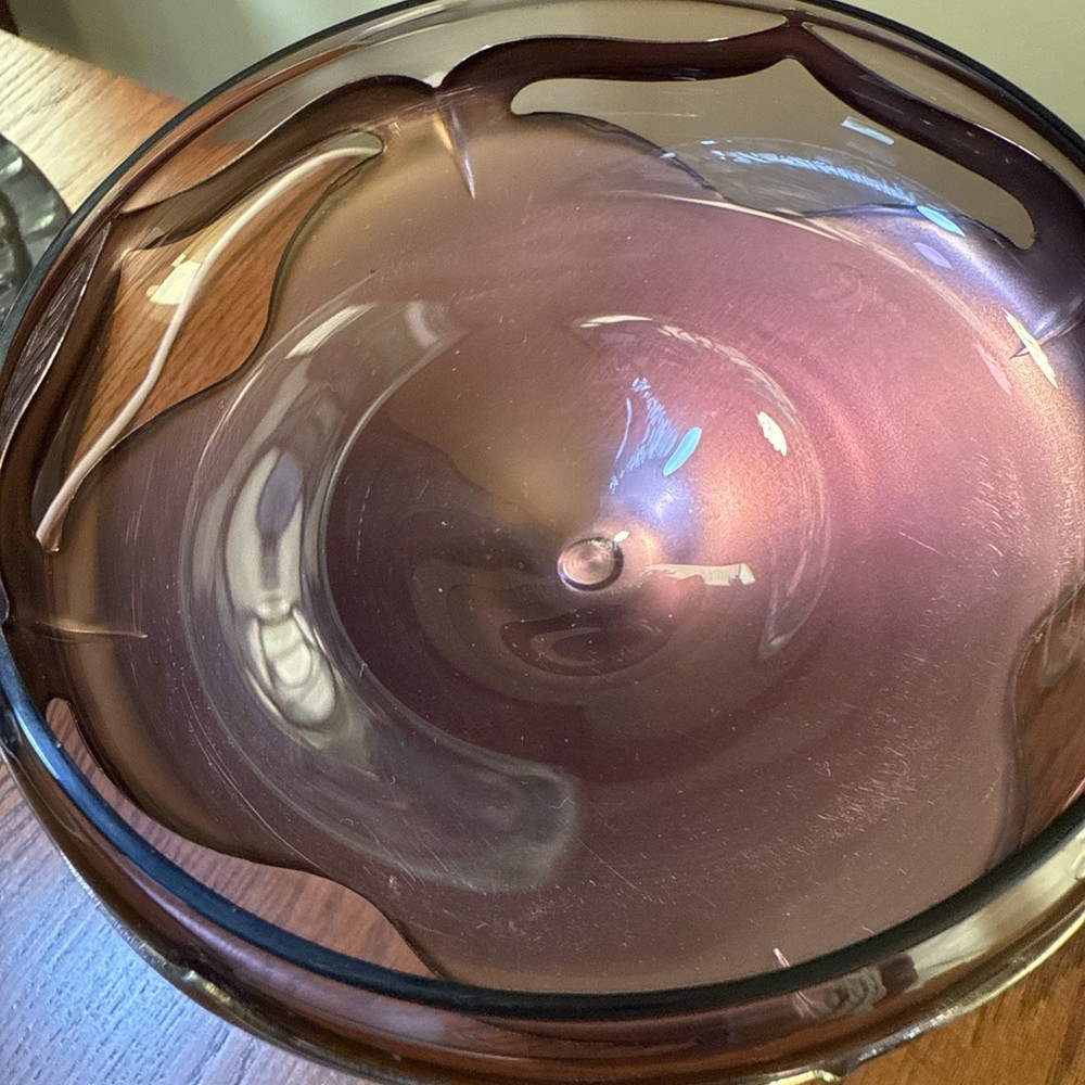 Sheffield Silver USA Amethyst Compote Art Deco 5.5 Inches Tall