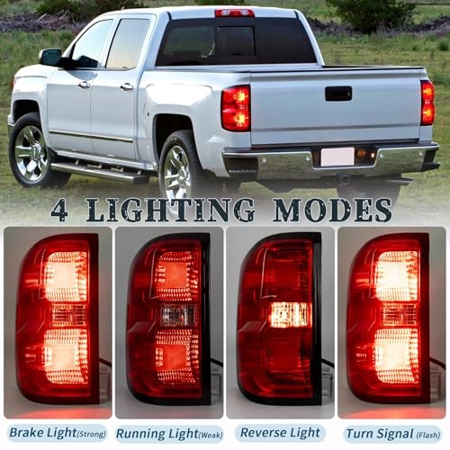 Rear Tail Light Assembly Compatible With Right Passenger Side 14-15 Silverado