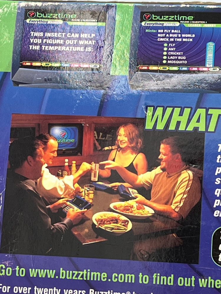 Vintage Buzztime Home Trivia System Plug N Play System Electronic Interactive