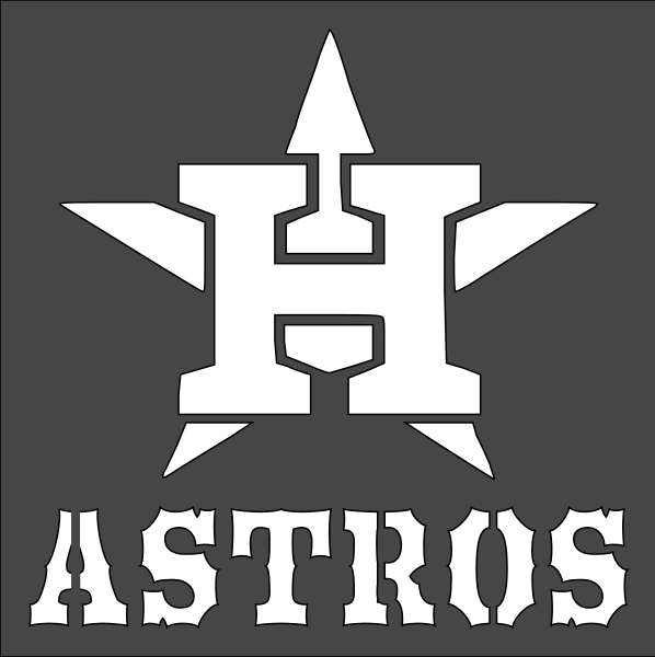 8"x8" Clear Plastic Stencil - Astros (ME108)-