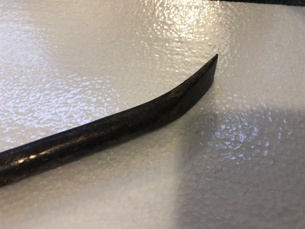 Vintage Hand Forged Primitive Tool Pry Bar Chisel Nail Puller 14.5" long