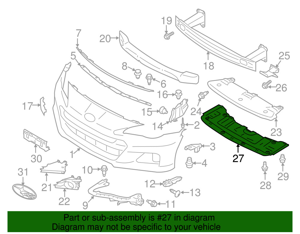 Genuine Subaru Cover 57731CA091