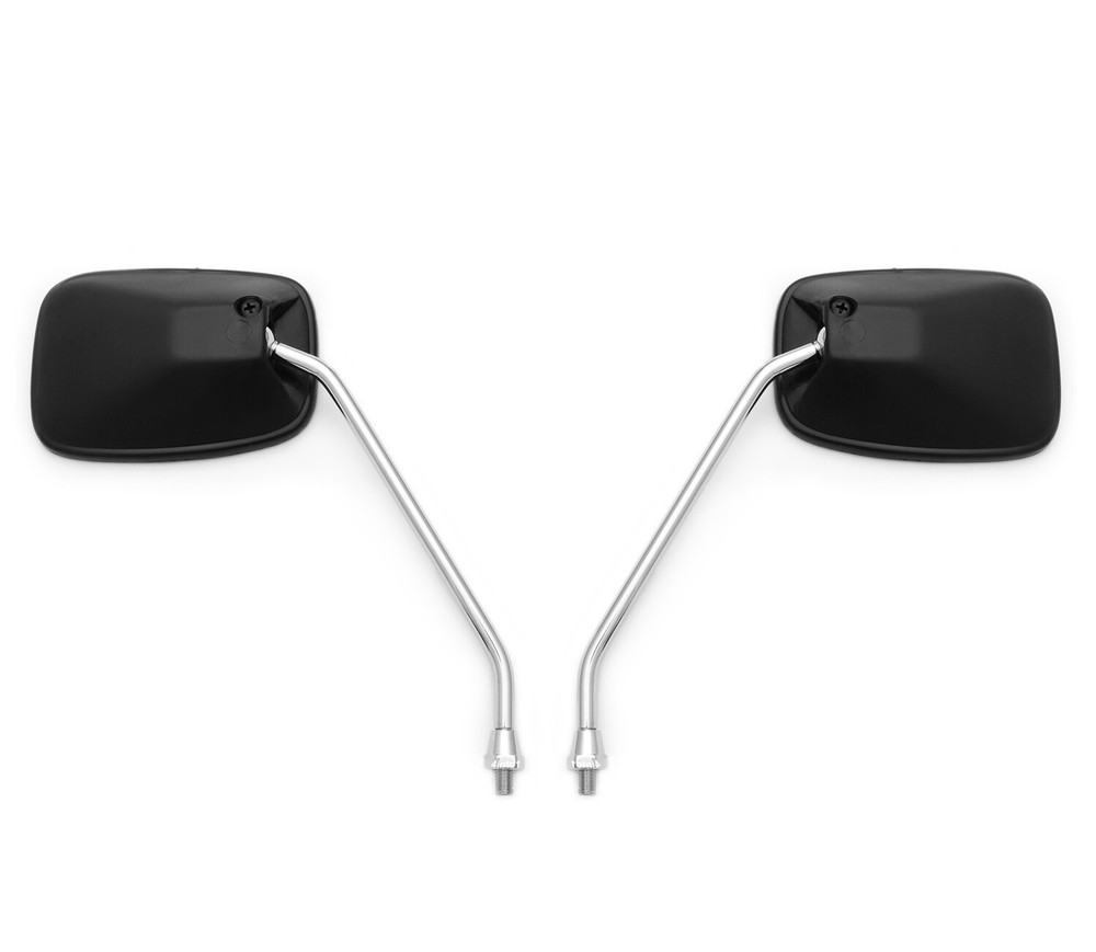 Rectangular Moped Scooter Long Stem Screw In Mirror Set - 8mm