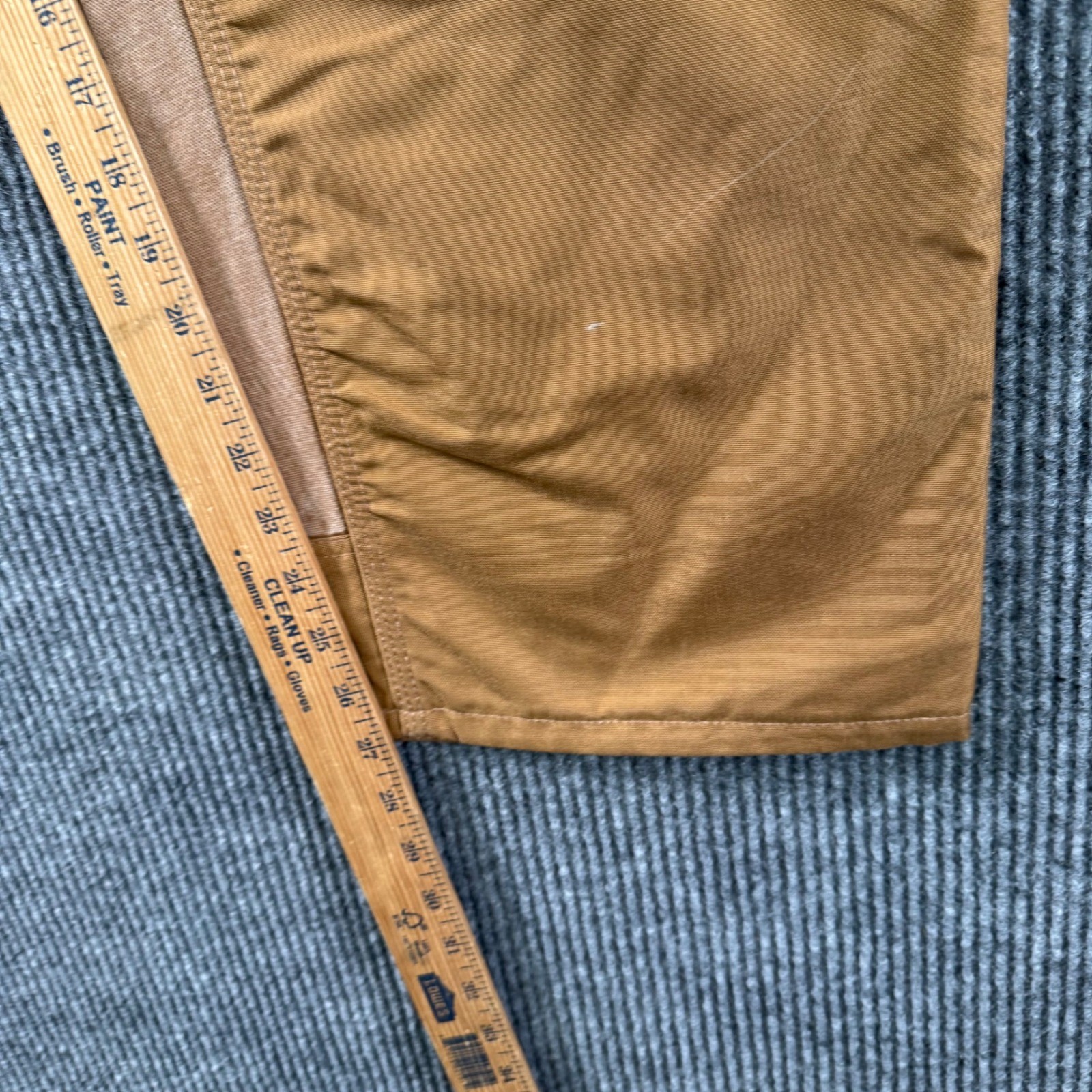 Carhartt B182 BRN Cordura Front Work Dungaree Men 38x27 Duck Double Knee Vintage