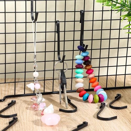 20 Pcs Shelf Hooks Grid Wall Hooks for Wire Shelving Accessories Stainless