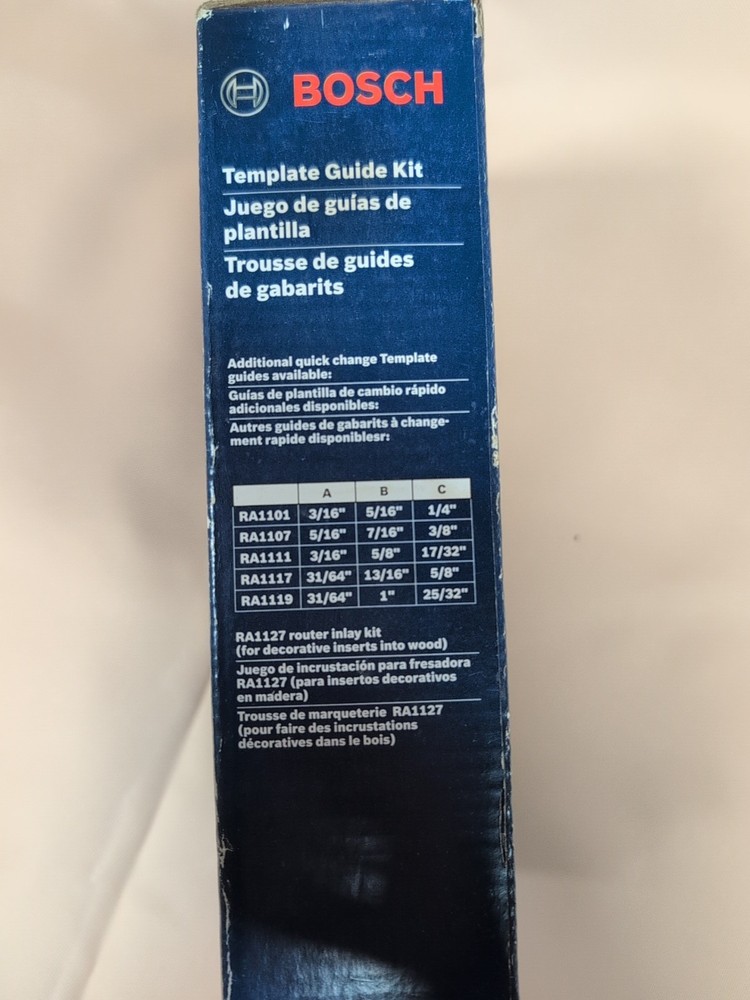 BOSCH 8 Piece Router Template Guide Set RA1128