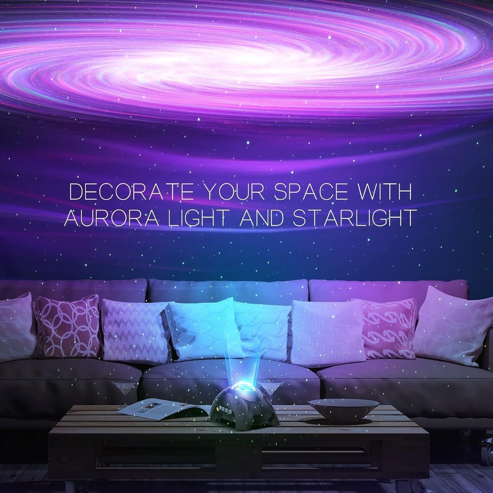 LED Star Projector with White Noises, Bluetooth Speaker