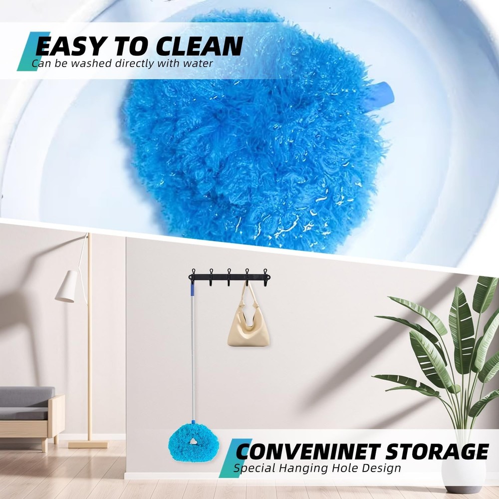 DRQ Ceiling Fan Cleaner Duster, Reusable Microfiber Duster with Extension Pol...