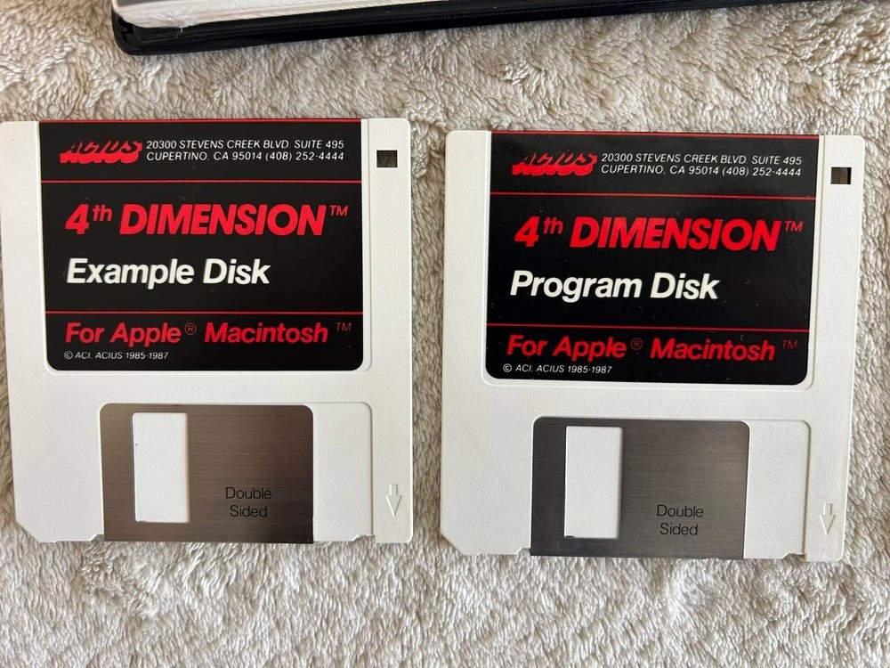 4th Dimension Apple Macintosh software. ACIUS Relational Database For Macintosh