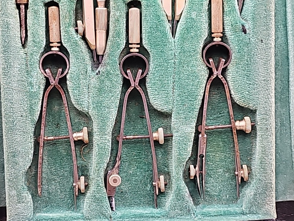 Vintage Dietzen "PREP" Drafting Tools and Compass Set 1087 Germany
