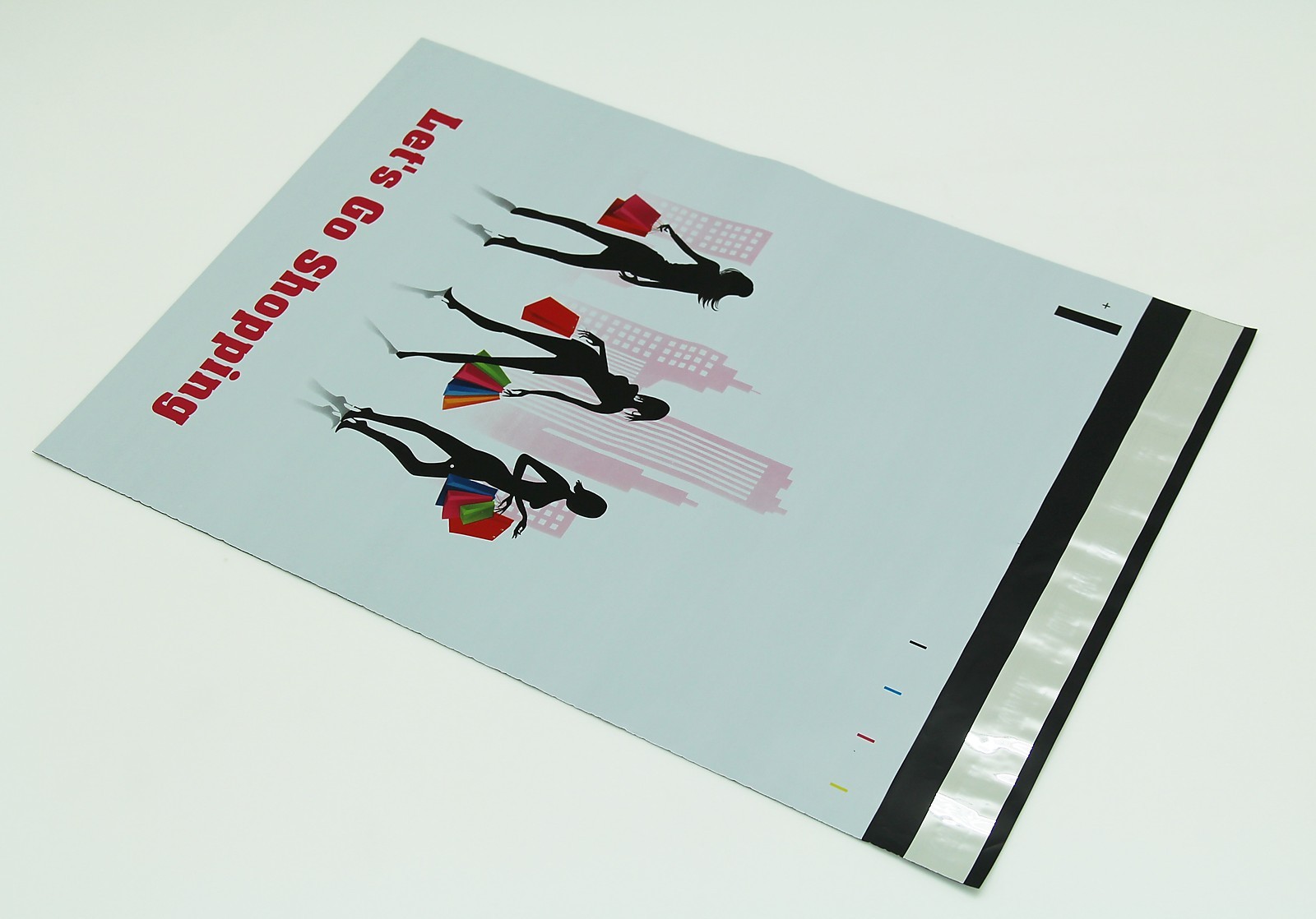 100 12x15.5 Bags Lets Go Shopping Designer Poly Mailers Envelopes Boutique Bags